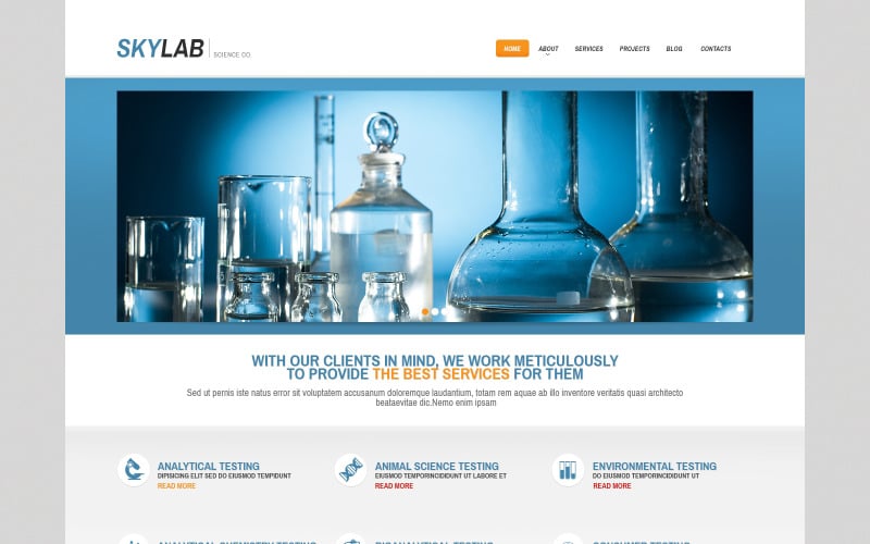 Multi-Purpose Chem Lab WordPress Theme