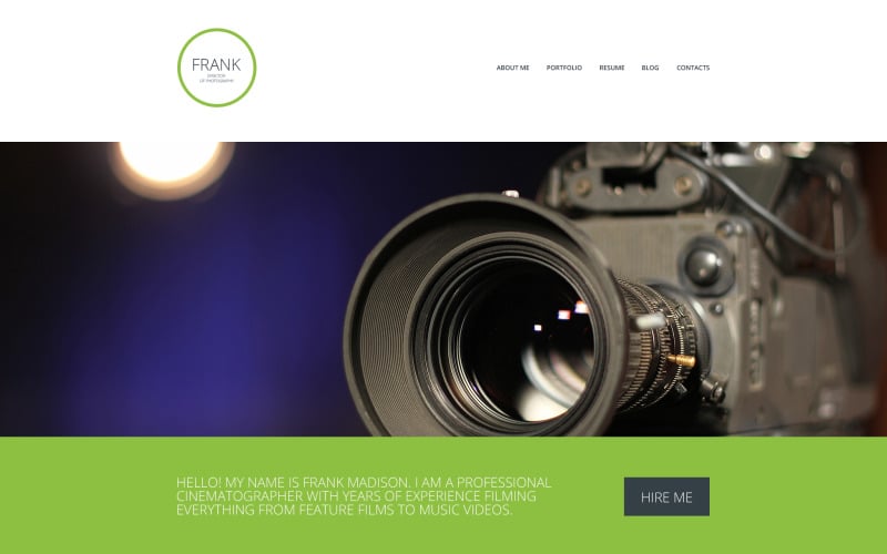 Plantilla de sitio web adaptable para portafolio de fotógrafos