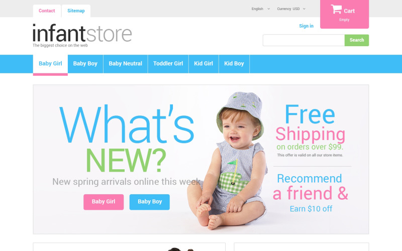 PrestaShop-tema för barn