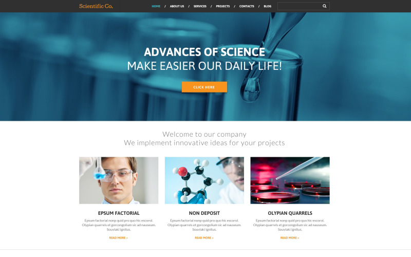 Science Lab Responsive WordPress-tema