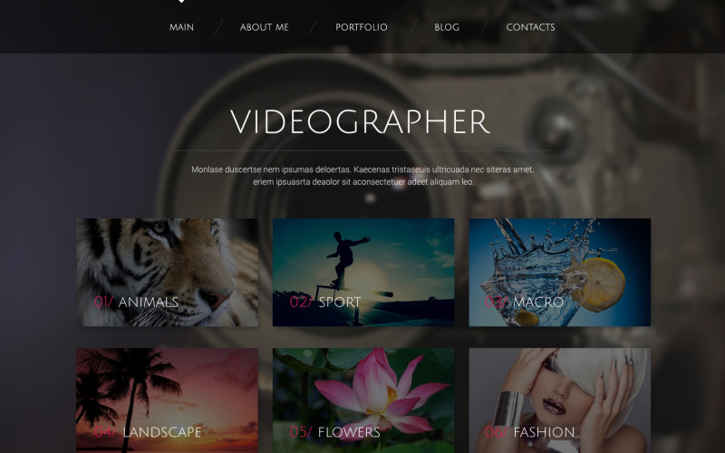 Tema WordPress adaptable para videógrafos