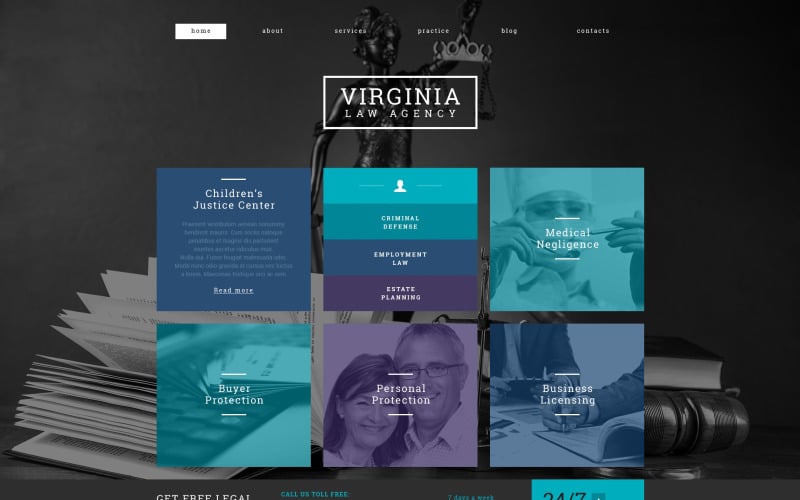 Tema WordPress reattivo per lo studio legale