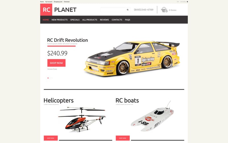 Toy Store ZenCart Template