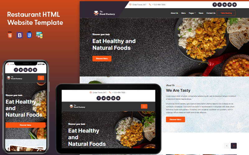 Фабрика продуктов питания - HTML-шаблон веб-сайта