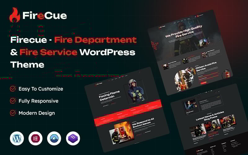 Firecue – тема WordPress пожежної служби та пожежної служби