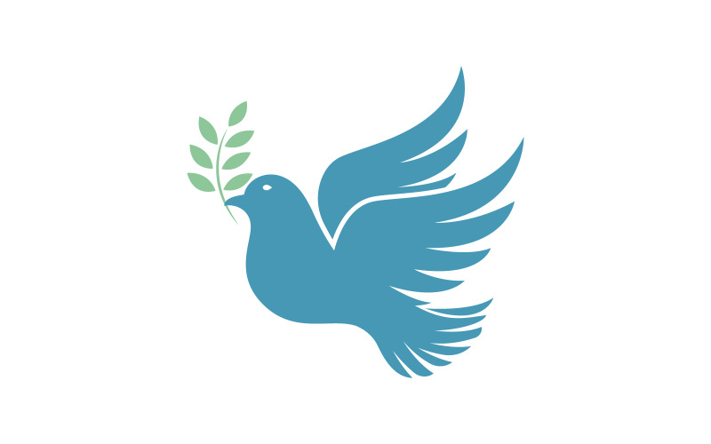 Logo d'icône d'aile d'oiseau colombe illustration vectorielle v.10