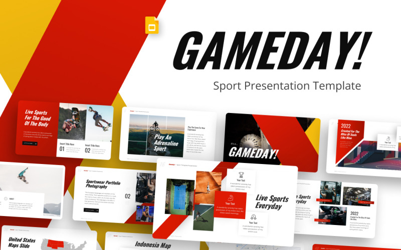 Gameday Sport Шаблон Google Slides