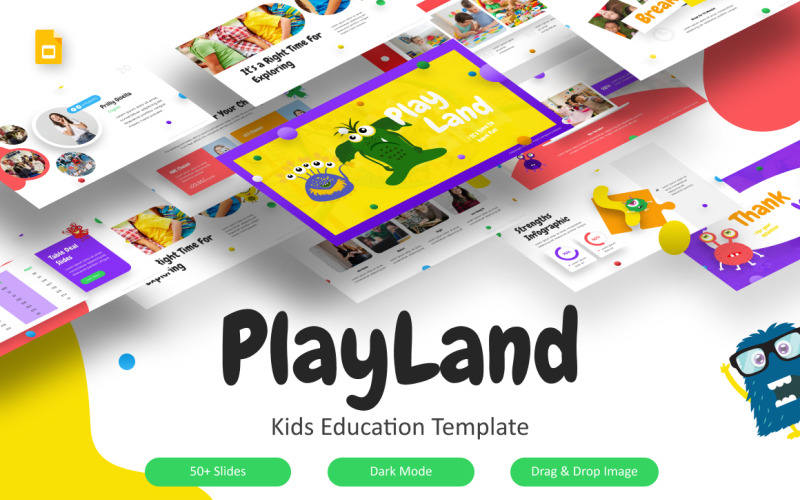 Playland 儿童教育 Google 幻灯片模板