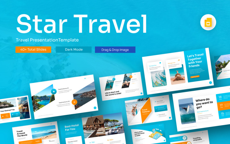 Star Travel Podróżowanie Szablon Google Slides