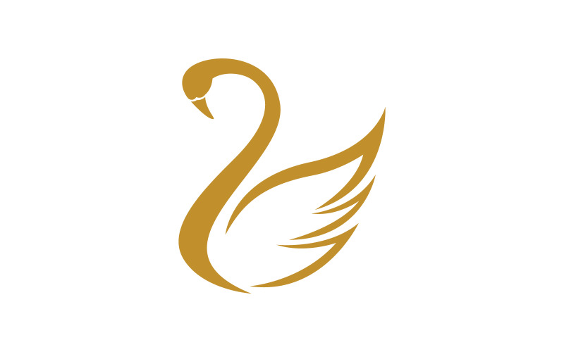 Ícone de cisne de beleza Modelo de logotipo ilustração design v.26