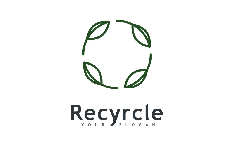 Ikona wektora logo recyklingu. Symbol ilustracji recyklingu, projekt ikony strzałki obrotu 0
