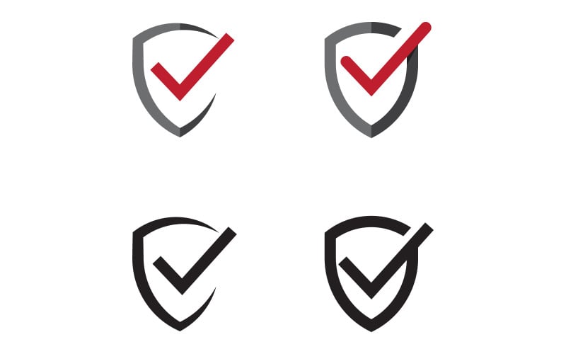 Modelo de design de ilustração vetorial de logotipo de segurança Shield v.1
