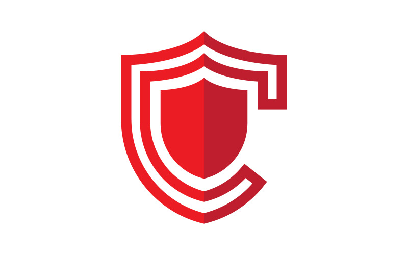 Modelo de design de ilustração vetorial de logotipo de segurança Shield v.7