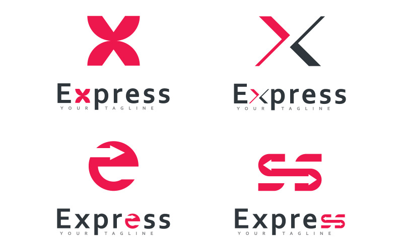 Modern Express vector logo ontwerp, Arrow bedrijfslogo pictogram ontwerp sjabloon 14