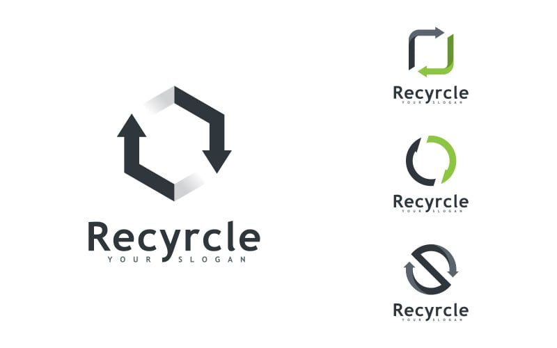 Recycle logo icoon vector. recycling illustratie symbool, rotatie pijl icoon ontwerp 15