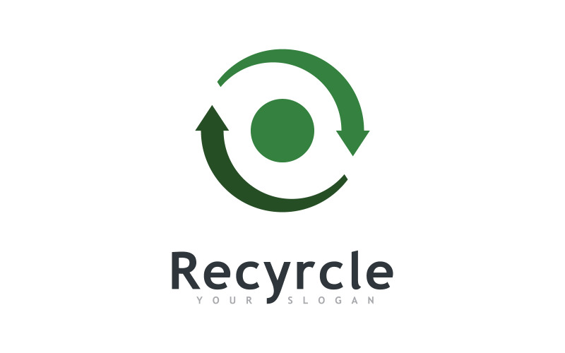 Riciclare il logo icona vettore. simbolo illustrazione riciclaggio, rotazione freccia icona design 8