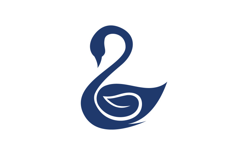 Значок Beauty Swan Шаблон логотипа Иллюстрация дизайн v.7