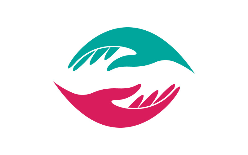 Design de logotipo de ilustração de cuidados comunitários e de adoção v.19