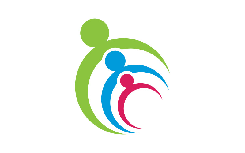 Logo design dell'illustrazione per l'assistenza alla comunità e all'adozione v.22