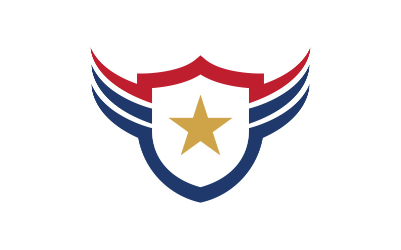 Modelo de design de ilustração vetorial de logotipo de segurança Shield v.8