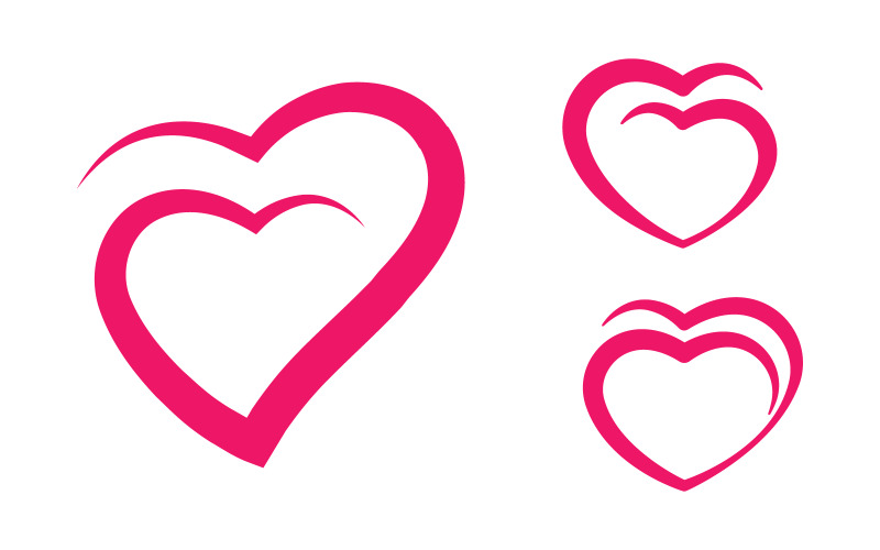 Projekt ilustracji Beauty Love Vector Logo Szablon v.8