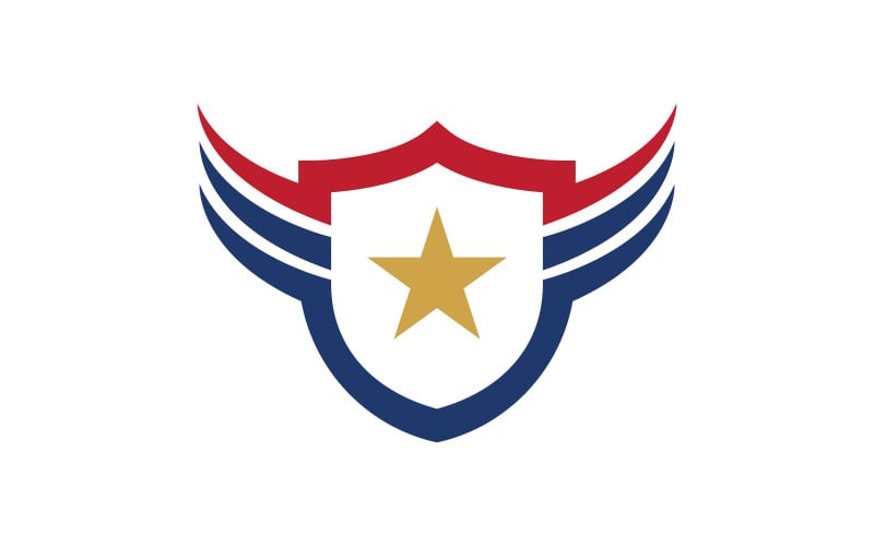 Шаблон дизайна векторной иллюстрации логотипа Shield security v.8