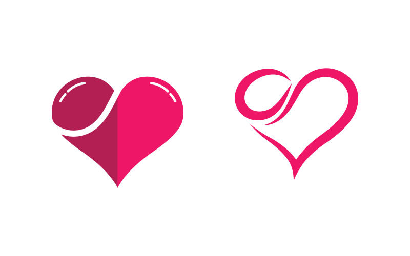 Skönhet kärlek vektor logotyp illustration designmall v.13