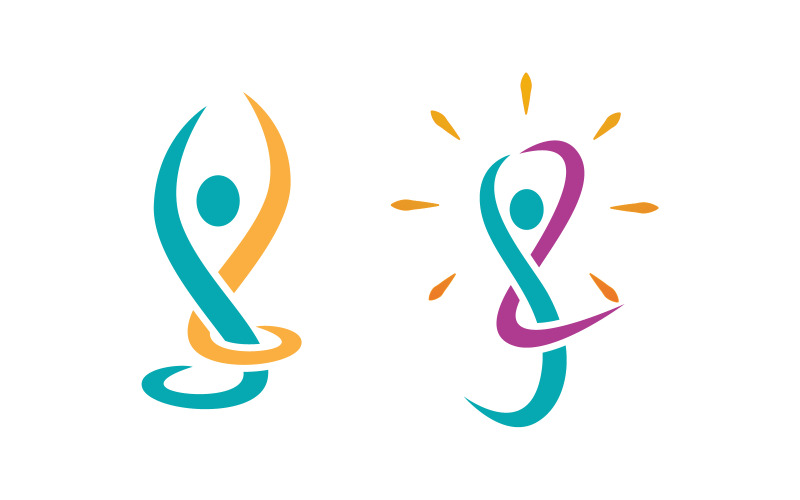 Yoga Logo pictogram ontwerp illustratie Template v.11