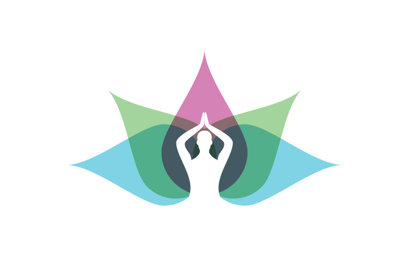 Yoga Logo pictogram ontwerp illustratie Template v.18