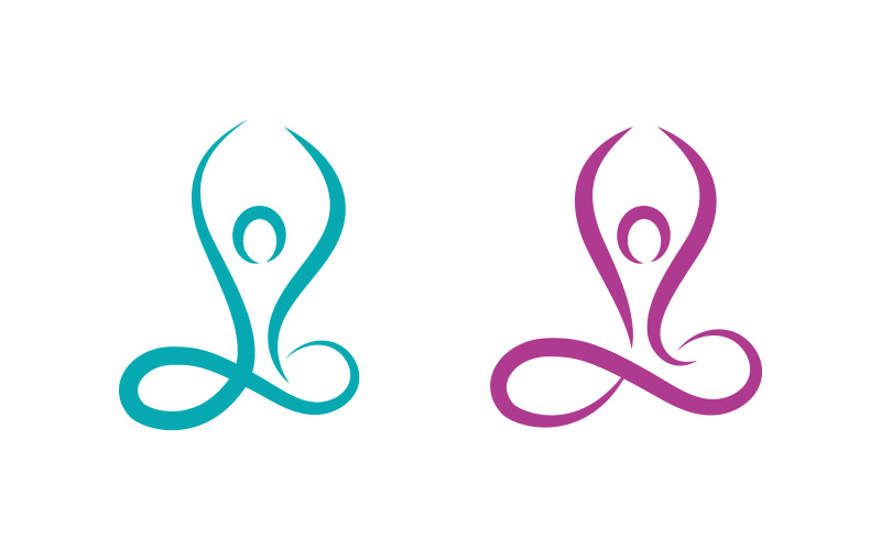 Yoga Logo pictogram ontwerp illustratie Template v.19
