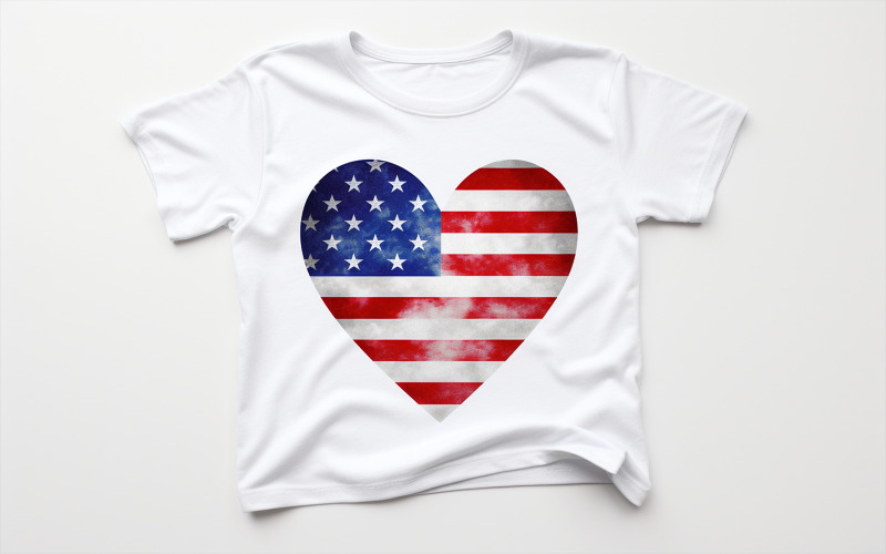 American flag white t-shirt, Usa flag t-shirt