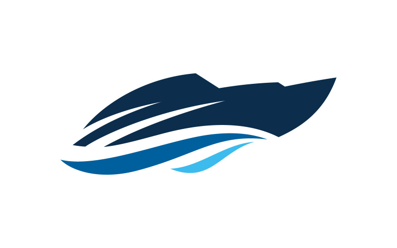 Illustrazione del modello del logo dell'oceano della nave da crociera design v.25