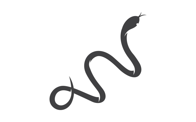 Silhouette de serpent vipère. Illustration du logo de serpent vipère v.4