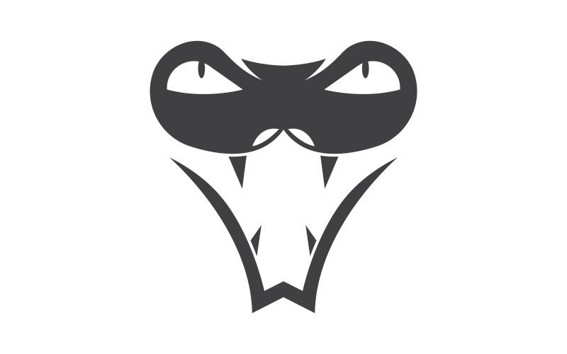 Silhouette de serpent vipère. Illustration du logo de serpent vipère v.5