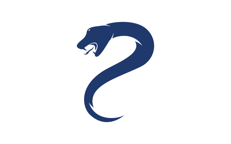 silhouette di serpente vipera. Illustrazione del logo di serpente vipera v.7