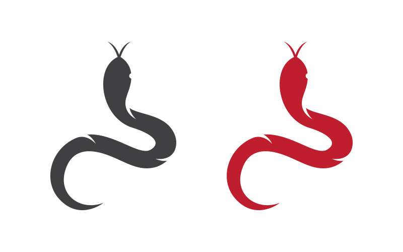 Modello di logo di progettazione dell'illustrazione vettoriale di serpente vipera v.3