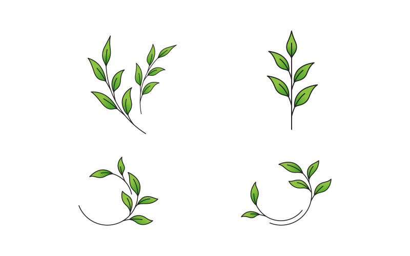 Boomblad ecologie natuur concept Logo Template v.17