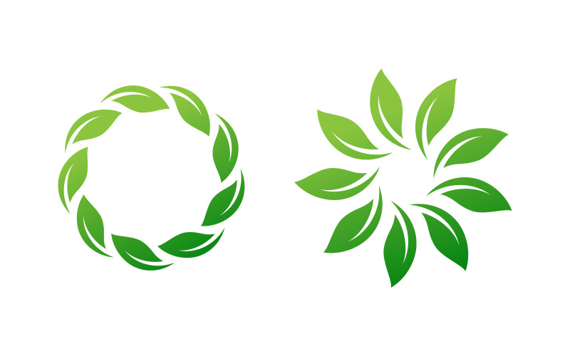 Concetto di natura ecologia foglia albero Logo Template v.18