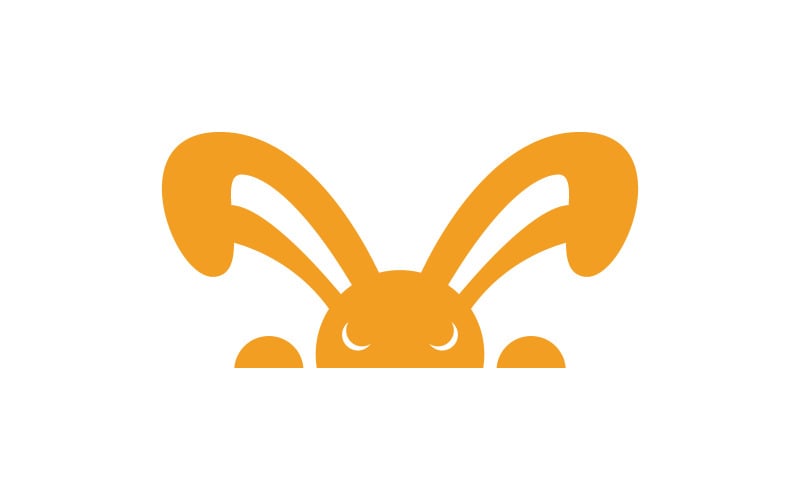 可爱的兔子模板 Logo 图标插画设计 v.10