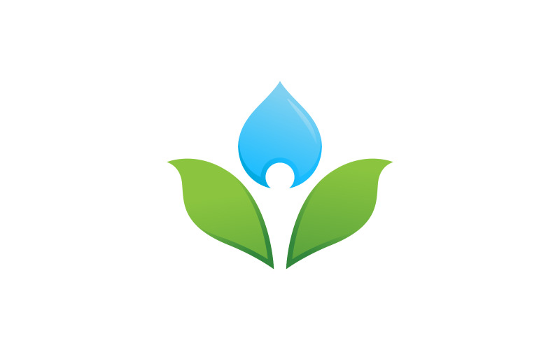 Modèle de logo de concept de nature écologique de feuille d'arbre v.15