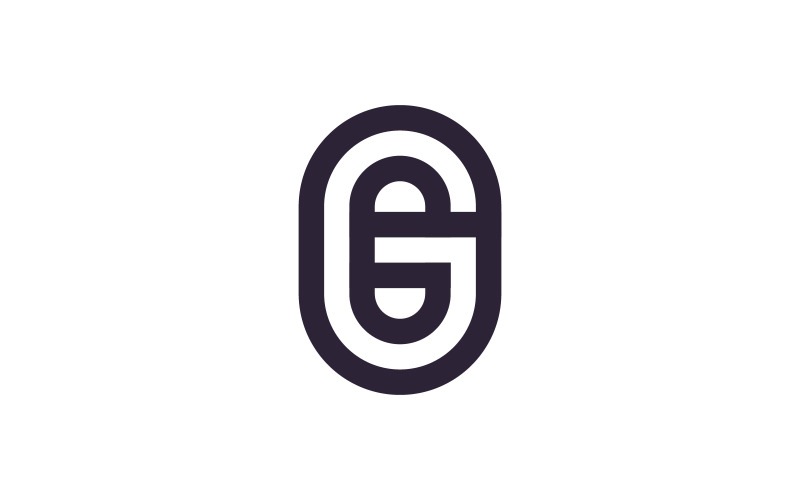Modello vettoriale del logo Initia G, design creativo del simbolo del logo 3