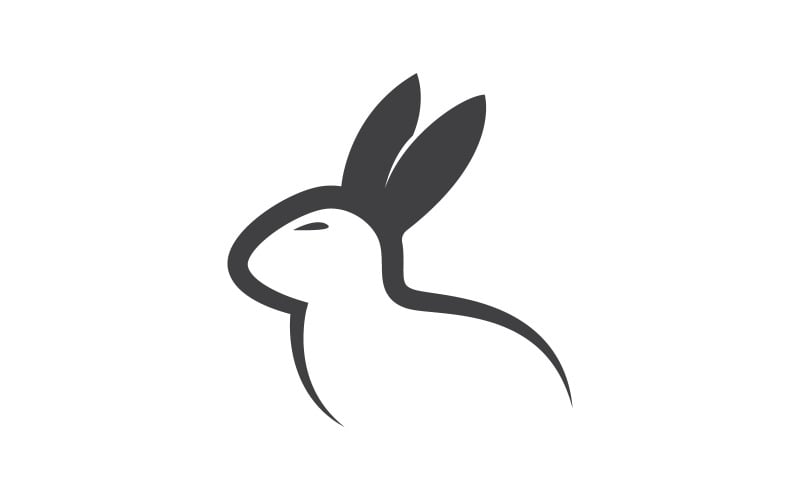 Šablona roztomilého králíka Logo ikona ilustrace design v.11