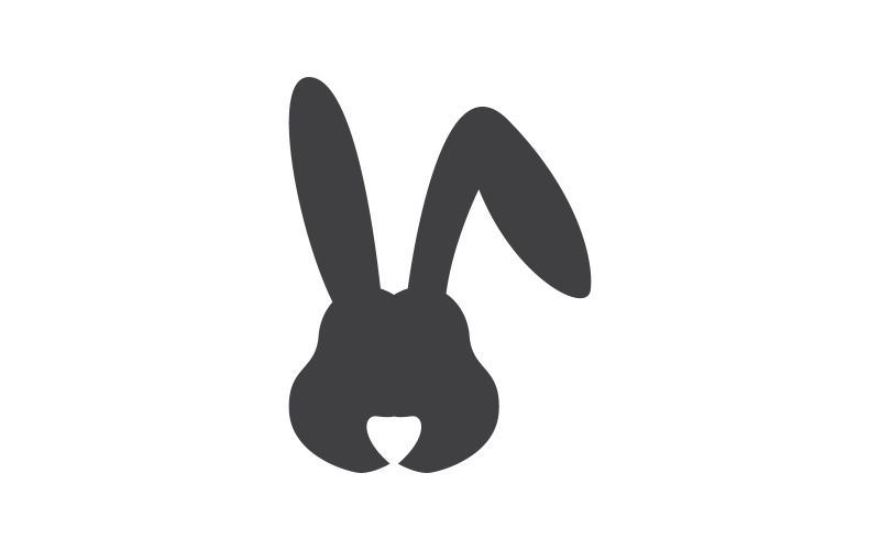 Schattig konijn sjabloon Logo pictogram illustratie ontwerp v.22