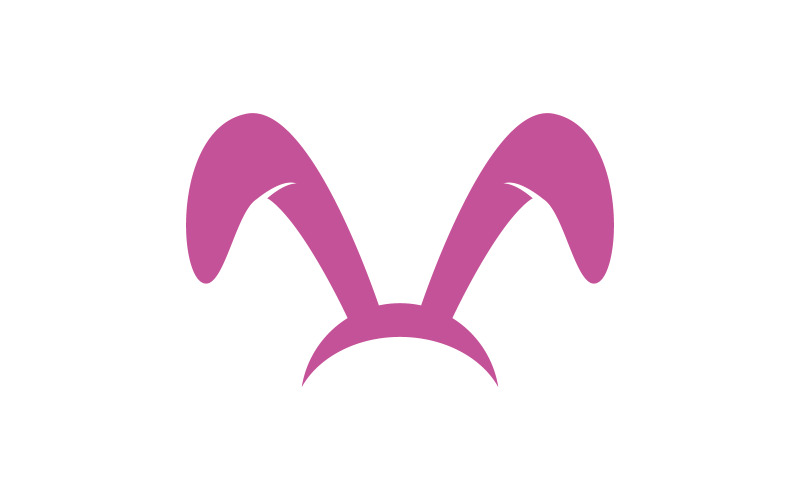 Schattig konijn sjabloon Logo pictogram illustratie ontwerp v.26