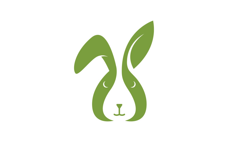 Schattig konijn sjabloon Logo pictogram illustratie ontwerp v.9