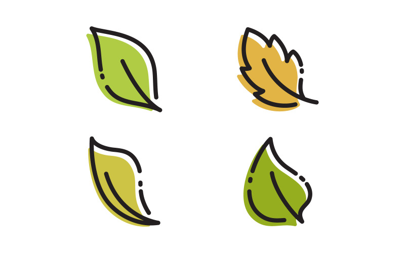 树叶生态自然概念 Logo 模板 v.19