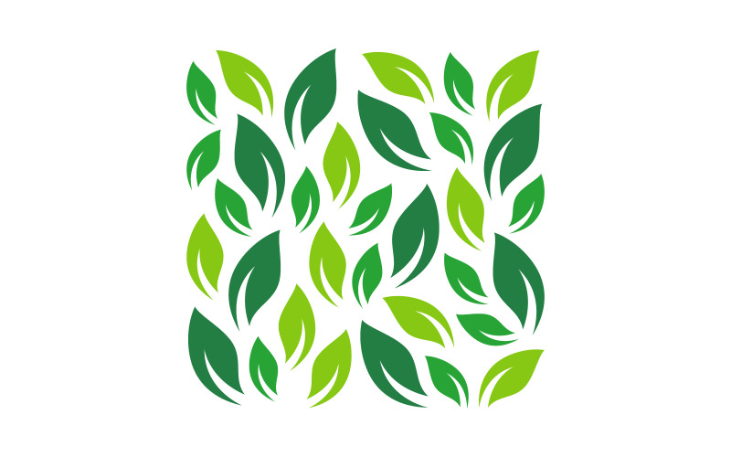 树叶生态自然概念 Logo 模板 v.1