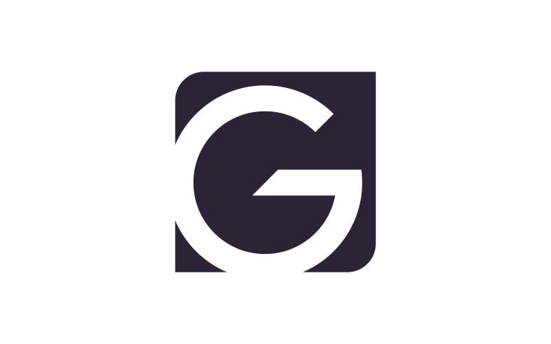Szablon wektora logo Initia G, kreatywny projekt symbolu logo 11
