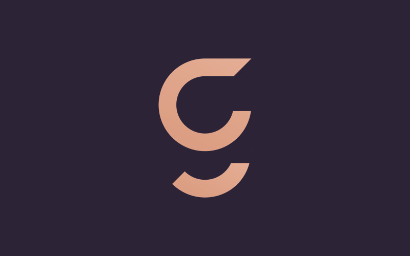 Szablon wektora logo Initia G, kreatywny projekt symbolu logo 6