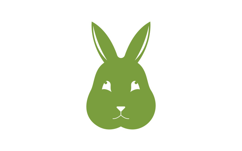 Uroczy królik szablon logo ikona ilustracja projekt v.18